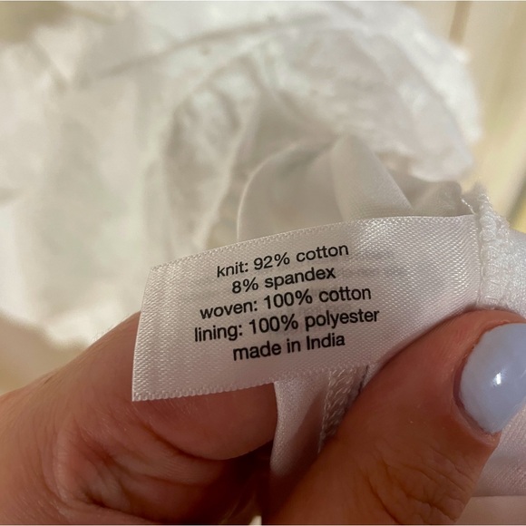 NWT Lane Bryant White Sleeveless Dress W/Ribbed Top, Eyelet Faux Wrap Skirt Sz22 - Picture 5 of 8